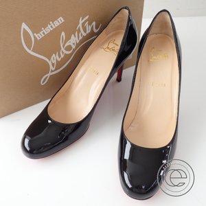 美品 Christian Louboutin クリスチャンルブタン 3080288 MISS GENA 85 ラウンドトゥパンプス 38 1/2 ブラック パテントレザー :6893100000001574:ブランドショップエコスタイル - 通販ショッピング