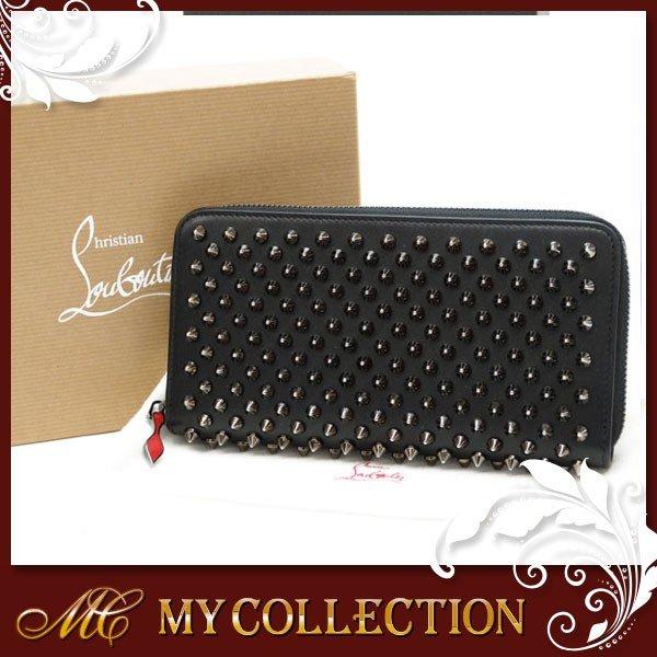 クリスチャンルブタン Christian louboutin 財布 長財布 ラウンドファスナー パネトーネ W PANETTONE WALLET スパイク レザー ブラック ガンメタル金具 レザー :n02141564:マイコレクション ヤフー店 - 通販ショッピング