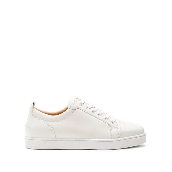 クリスチャン ルブタン メンズ スニーカー シューズ・靴 Yang Louis Junior low-top leather trainers Ecru-white :hb-1198395:フェルマート fermart 2号店 - 通販ショッピング