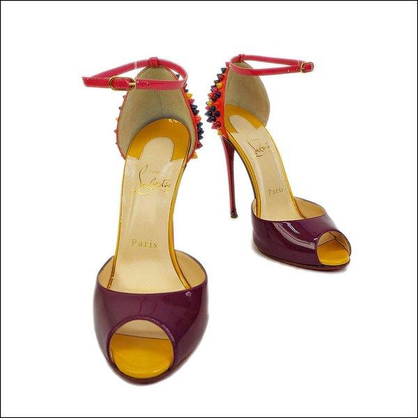 クリスチャンルブタン Christian Louboutin マルチスパイクハイヒールパンプス マルチカラー 赤系 3140431 37（24cm位）パテントレザー レディース 中古 :g7000266:UPRISE Yahoo!ショップ - 通販ショッピング