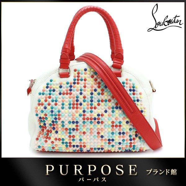 クリスチャン ルブタン Christian Louboutin パネトーネ スモール スパイク スタッズ 2WAY ハンド ショルダー バッグ レザー 3135034 :90051566:PURPOSEパーパス・ヤフー店 - 通販ショッピング