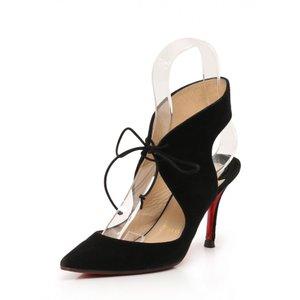 クリスチャンルブタン Christian louboutin パンプス ヒール レースアップ 黒 36 シューズ 23cm ヌバックレザー レディース【中古】【ベクトル 古着】 :114-201808310810:ブランド古着販売のベクトル - 通販ショッピング