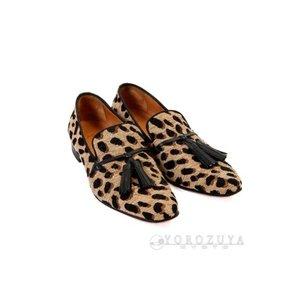 Christian louboutin クリスチャン・ルブタン フラット シューズ DaddyFlat ファブリック レオパード ローファー 通販