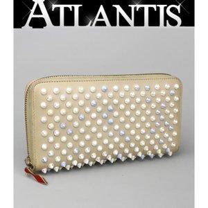 クリスチャン ルブタン ラウンドファスナー 長財布 スタッズ ベージュ :042804:atlantis - 通販ショッピング