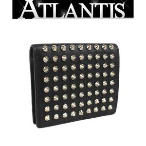 在庫処分大SALE クリスチャン・ルブタン 二つ折り コンパクト 財布 スタッズ レザー 黒 :041062:atlantis - 通販ショッピング