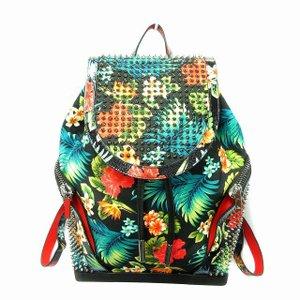 クリスチャンルブタン Christian louboutin リュックサック バックパック 16SS エクスプローラファンク EXPLORAFUNK スパイク スタッズ ハイビスカス 黒 ☆AA★ :177-901808010097:ブランド古着販売のベクトル - 通販ショッピング