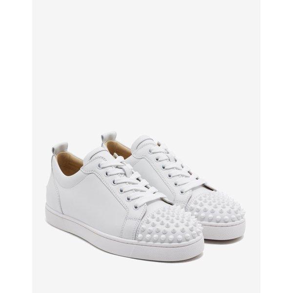 クリスチャン ルブタン Christian Louboutin メンズ スニーカー シューズ・靴 Louis Junior Spikes Flat Leather Trainers White :cb2-fff98d6e46:フェルマート fermart シューズ - 通販ショッピング