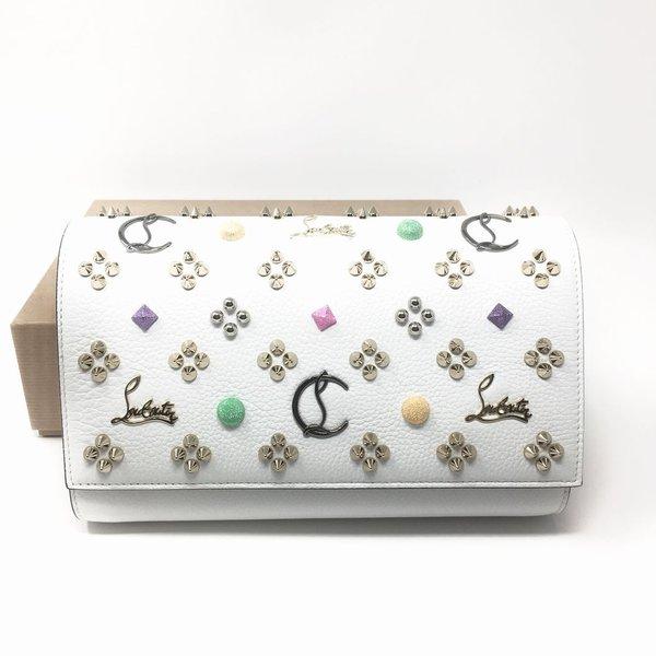 クリスチャンルブタン パロマ クラッチ ショルダーバッグ Christian Louboutin Paloma Clutch ホワイト White 1185172W033 :1185172w033:Luxury Showcase - 通販ショッピング