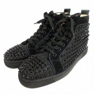 クリスチャンルブタン Christian louboutin スニーカー ハイカット ルイスフラット スパイク スタッズ スエード グリッター 靴 42 黒 ☆AA★ :177-901808010078:ブランド古着販売のベクトル - 通販ショッピング