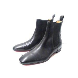 クリスチャンルブタン Christian louboutin サイドゴアブーツ レザー ブラック 黒 361/2 ☆AA★ レディース【中古】【ベクトル 古着】 :107-901710100006:ブランド古着販売のベクトル - 通販ショッピング