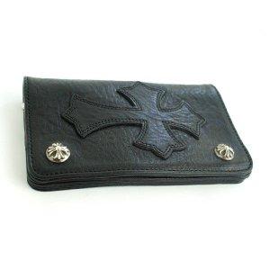 CHROME HEARTS (クロムハーツ) 1zip cross wallet / 1ジップ クロスボタン セメタリーパッチ 財布 :chromehearts-wallet-082714:American Outfitters - 通販ショッピング