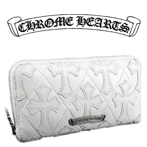 CHROME HEARTS クロムハーツ ラウンドZIP 長財布 ホワイト レアカラー クロス :chromehearts-item-0037:fashionplate Yahoo!ショップ - 通販ショッピング