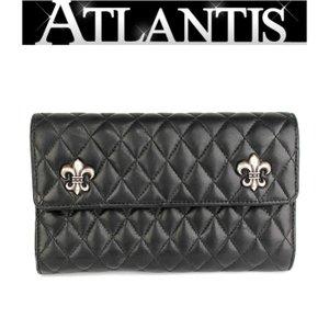 CHROME HEARTS 銀座 クロムハーツ ウェーブ ウォレット #4 キルテッド 長財布 レザー 黒 :072085:atlantis - 通販ショッピング