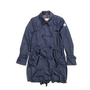 モンクレール MONCLER モッズコート トレンチコート ナイロン 薄手 ダブルボタン ネイビー レディース 通販 ショッピング
