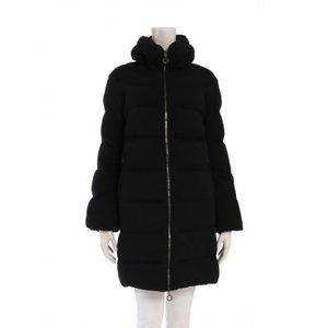 モンクレール MONCLER ダウンコート 黒 アウター 無地 ウール SAISSAC レディース 通販
