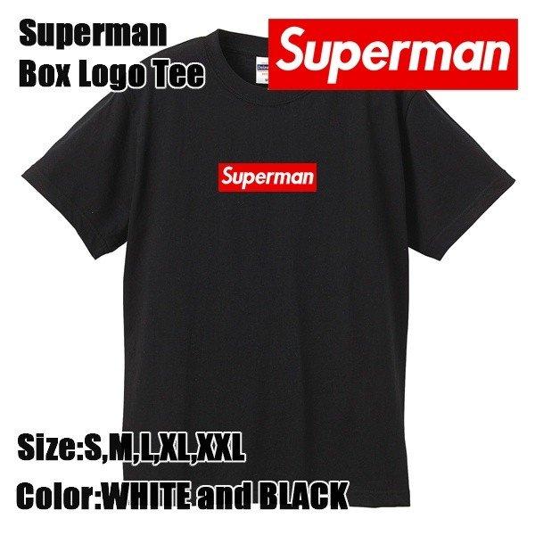 Superman ボックスロゴTシャツ ブラック[Supre...