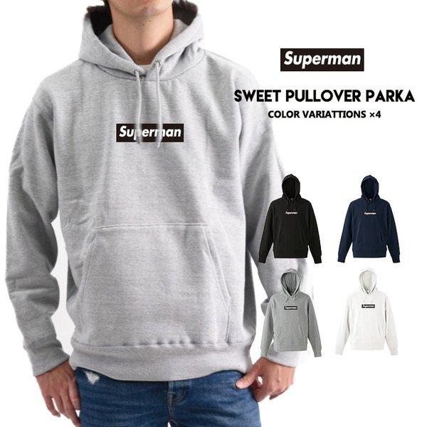 ストリート大人気ブランド パーカー PARKA Superman パロディ ボックスロゴ BOXロゴ ブラックロゴ オシャレ トレンド モード Supreme シュプリーム好き必見 :parka-037:Gift Yahoo!店 - 通販ショッピング