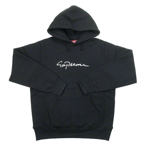 シュプリーム SUPREME 18AW Classic Script Hooded Sweatshirt パーカー 黒 新品 通販