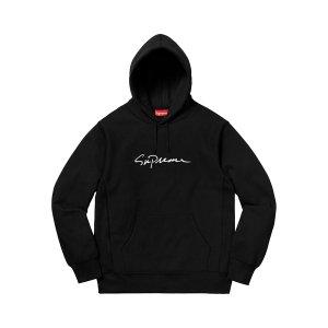 18AW Supreme Classic Script Hooded Sweatshirt Black ( シュプリーム クラシック スクリプト フーデッド スウェットシャツ ブラック 黒 ) :sp18awscripthoodedbk:SELECTSHOP-JP - 通販ショッピング