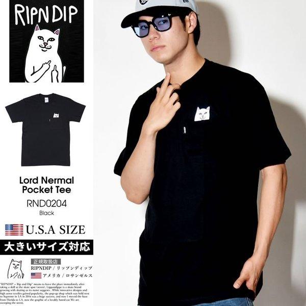 RIPNDIP リップンディップ Tシャツ メンズ 半袖 胸ポケット 猫 キャット RND0204 黒 スケートボード スケーター ストリート ブランド :rdtt012-2a:DJドリームス ストリート系 メンズ - 通販ショッピング