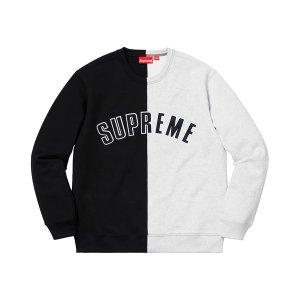 18AW Supreme Split Crewneck Sweatshirt Black ( シュプリーム スプリット クルーネック スウェットシャツ ブラック 黒 ) :sp18awsplitcrewneckbk:SELECTSHOP-JP - 通販ショッピング