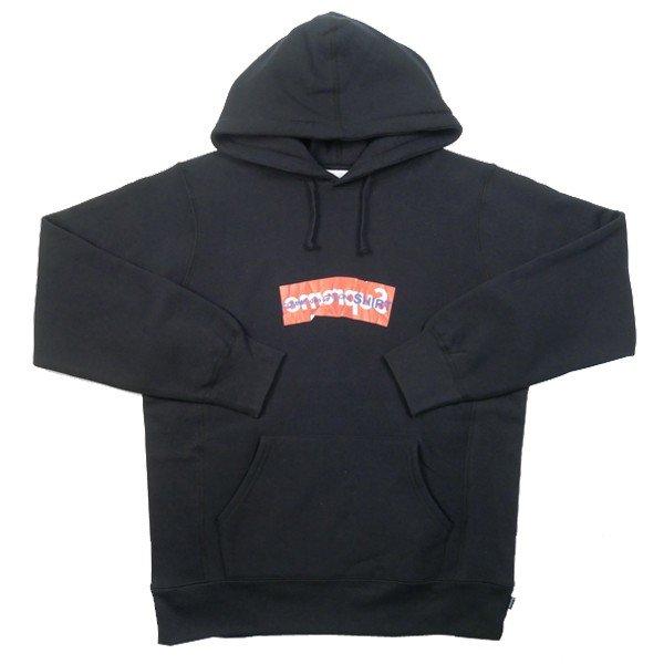 シュプリーム SUPREME ×COMME des GARCONS SHIRT 17SS Box Logo Hooded Sweatshirt BOXロゴパーカー 黒  新品 通販