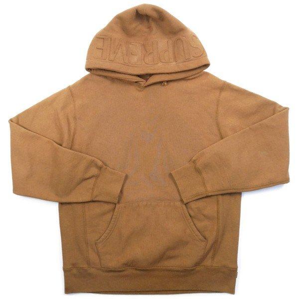 シュプリーム SUPREME 17AW Embossed Logo Hooded Sweatshirt スウェットパーカー 茶 良い品 通販 ショッピング