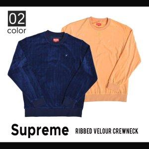 Supreme シュプリーム RIBBED VELOUR CREWNECK クルーネック トレーナー スウェット メンズ ストリート スケート SUPREME :sp-1233:buddy-stl - 通販ショッピング