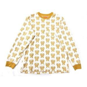 シュプリーム Tシャツ カットソー 長袖 胸ポケット バタフライ コットン 18SS size M マスタード 茶系 メンズ 通販 ショッピング