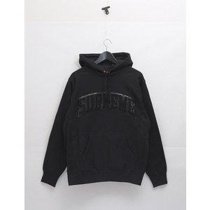 シュプリーム SUPREME プルオーバーパーカー パテントレザーアーチロゴフーディ 黒 M トップス コットン Patent Leather Arc Logo Hooded 2017AW メンズ【中古】 :114-201806160033:ブランド古着販売のベクトル - 通販ショッピング