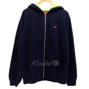 SUPREME 2018SS　Contrast Zip Up Hooded Sweatshirt　ジップアップパーカ ネイビー サイズ：M (茶屋町店 :8005000110355:カインドオル - 通販ショッピング