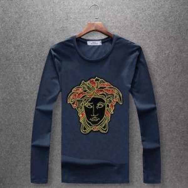 ヴェルサーチ t シャツ コピー超激得限定セール肌触り良いコットン100%生地伸縮性オシャレオリジナル長袖tシャツ