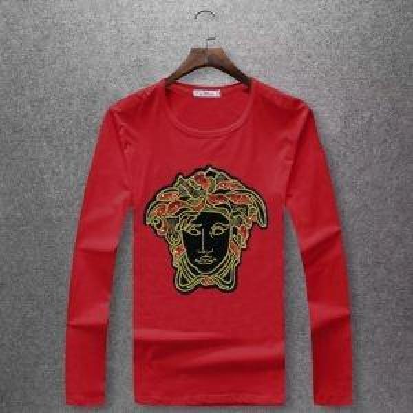 ヴェルサーチ t シャツ コピー超激得限定セール肌触り良いコットン100%生地伸縮性オシャレオリジナル長袖tシャツ