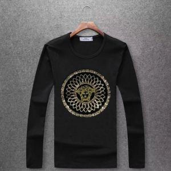 超激得100%新品ロックストリートメンズ用tシャツ6色展開綿生地切替デザインtシャツヴェルサーチ スーパー コピー