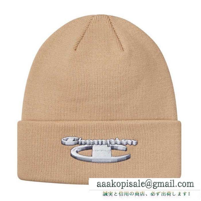 SUPREME シュプリーム ニットキャップ 多色可選 supreme champion 18fw 3d metallic beanie 爆発的人気