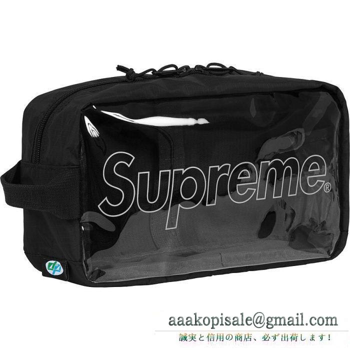 18FW Supreme Utility Bag BLACKシュプリーム コピー爆買いお買い得収納力抜群機能的使いやすいカバンブラックレッド