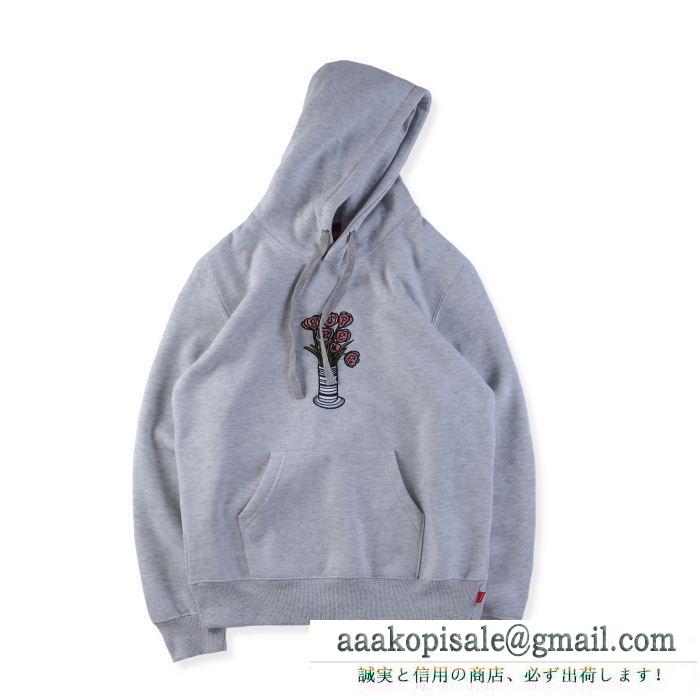 シュプリーム supreme 秋の定番 4色可選 supreme fw18 flowers hooded sweatshirt 超激得格安