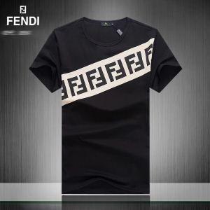 送料込!!★FENDI FFロゴ★モノグラム プリント Tシャツ37971822フェンディ コピー耐久性お洒落レッドホワイトブラック