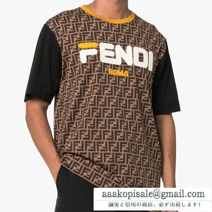 国内発送 fendi fendi fix tシャツ マルチカラー41466396フェンディ コピー通気性アンダーシャツ定番ｔシャツ