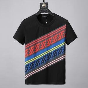 フェンディ FFFFFFマルチカラー ロゴライン Tシャツ ブラック37468009FENDIフェンディ コピーやわらかいシンプル