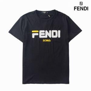 大人OK★FENDI×FILAコラボ 2019SS★ロゴ入Tシャツ★2色★10~14Y39686081フェンディ コピー黒白吸水速乾生地