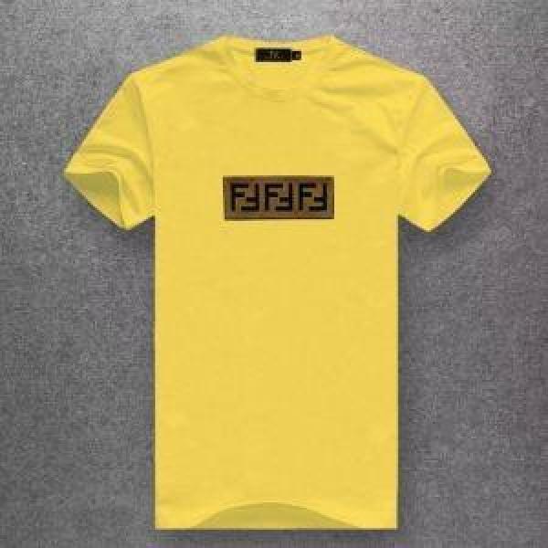 VIPSALE◆関税込 FENDI メンズ ブラウン ジャガード 半袖Tシャツ41887352フェンディ t シャツ コピー１０色展開