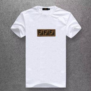 VIPSALE◆関税込 FENDI メンズ ブラウン ジャガード 半袖Tシャツ41887352フェンディ t シャツ コピー１０色展開