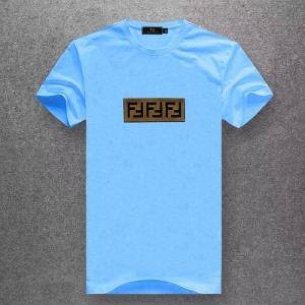 VIPSALE◆関税込 FENDI メンズ ブラウン ジャガード 半袖Tシャツ41887352フェンディ t シャツ コピー１０色展開
