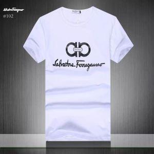 フェラガモ コピーFERRAGAMO超激得限定セール柔らかさベーシックアイテムＴシャツ夏物ホワイトブラック赤色