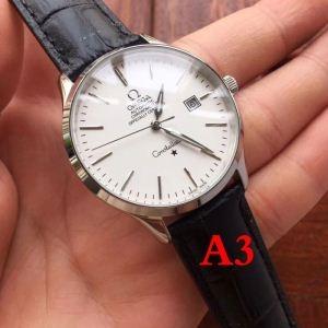 新作入荷本物保証フォーマル腕時計４色展開OMEGAオメガ 腕時計 人気レザーベルトカジュアルビジネスマン