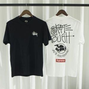 半袖Tシャツ 2色可選 Supreme x Stussy 3...