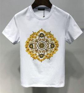 ヴェルサーチ 激安 VERSACE 限定セール オフィス用 組み合わせやすい Ｔシャツ 夏物 吸収性抜群 クールネック きれいめ大人スタイル