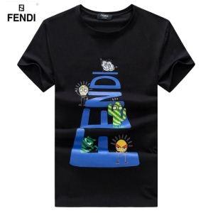 限定セール新作登場質感のいいＴシャツ夏場トップスきれいなプリント黒白赤色ブルーFENDIフェンディ tシャツ コピー