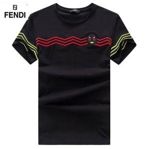 フェンディ tシャツ 激安 FENDI お買い得 通気性 滑らか綿麻素材 きれいＴシャツ 半袖 ブラック、ホワイト、赤色